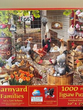 Barnyard Families Puzzle by SunSout -  1000 pieces Complete